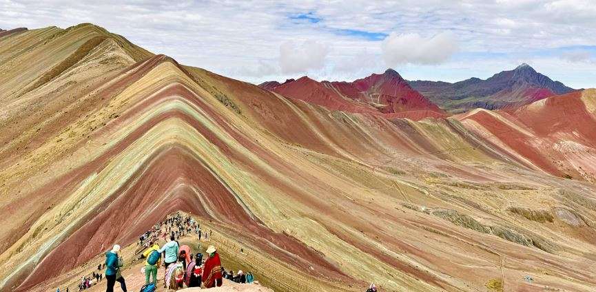 Peru travel blog - Rainbow Mountain colorful landscape