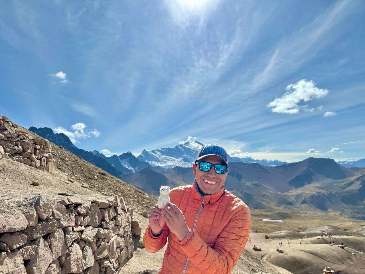 Juan Carlos Gonza on mountain pass in the Andes