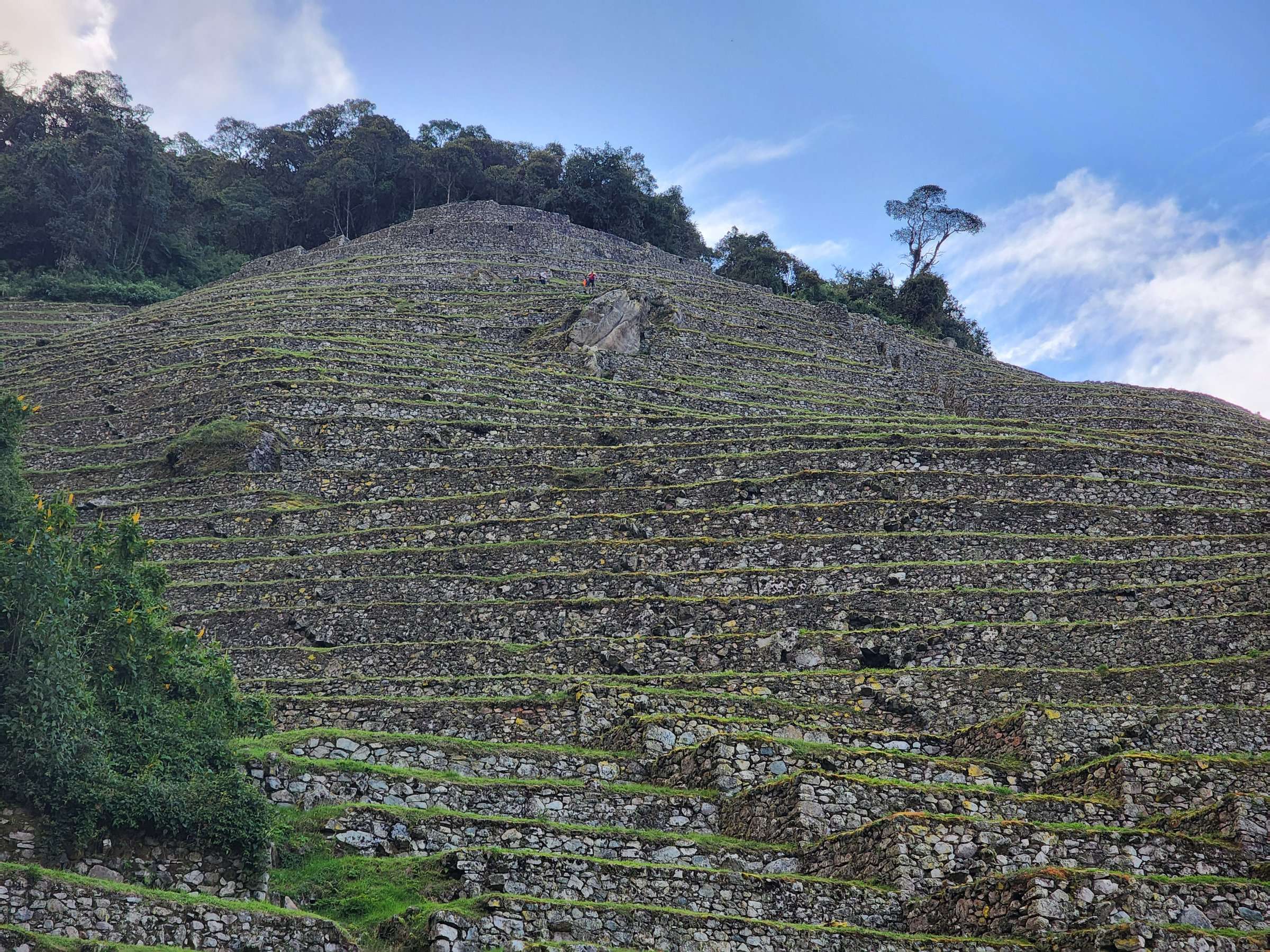 classic view of machu picchu terraces and ruins