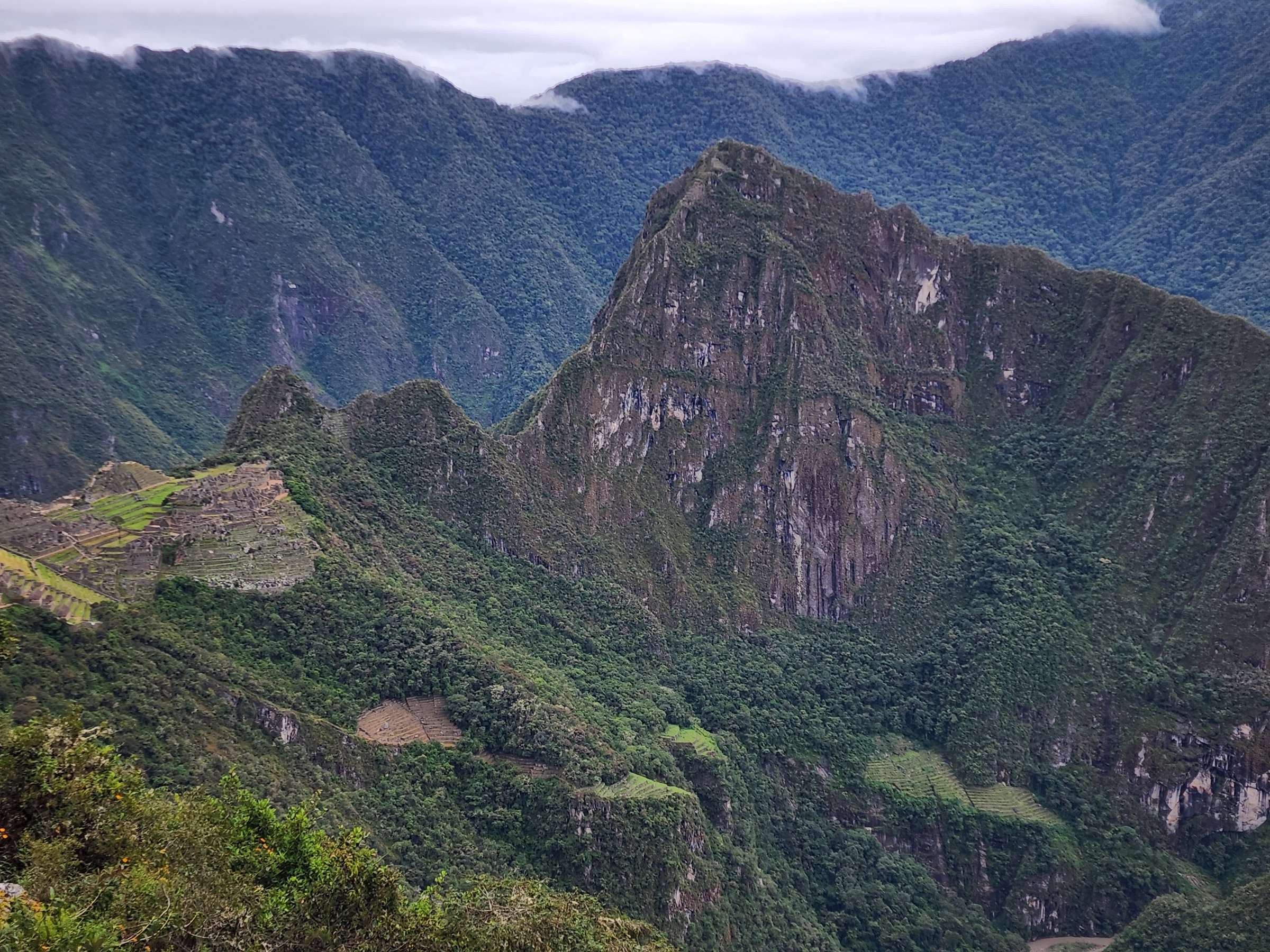 sunrise over machu picchu citadel overview